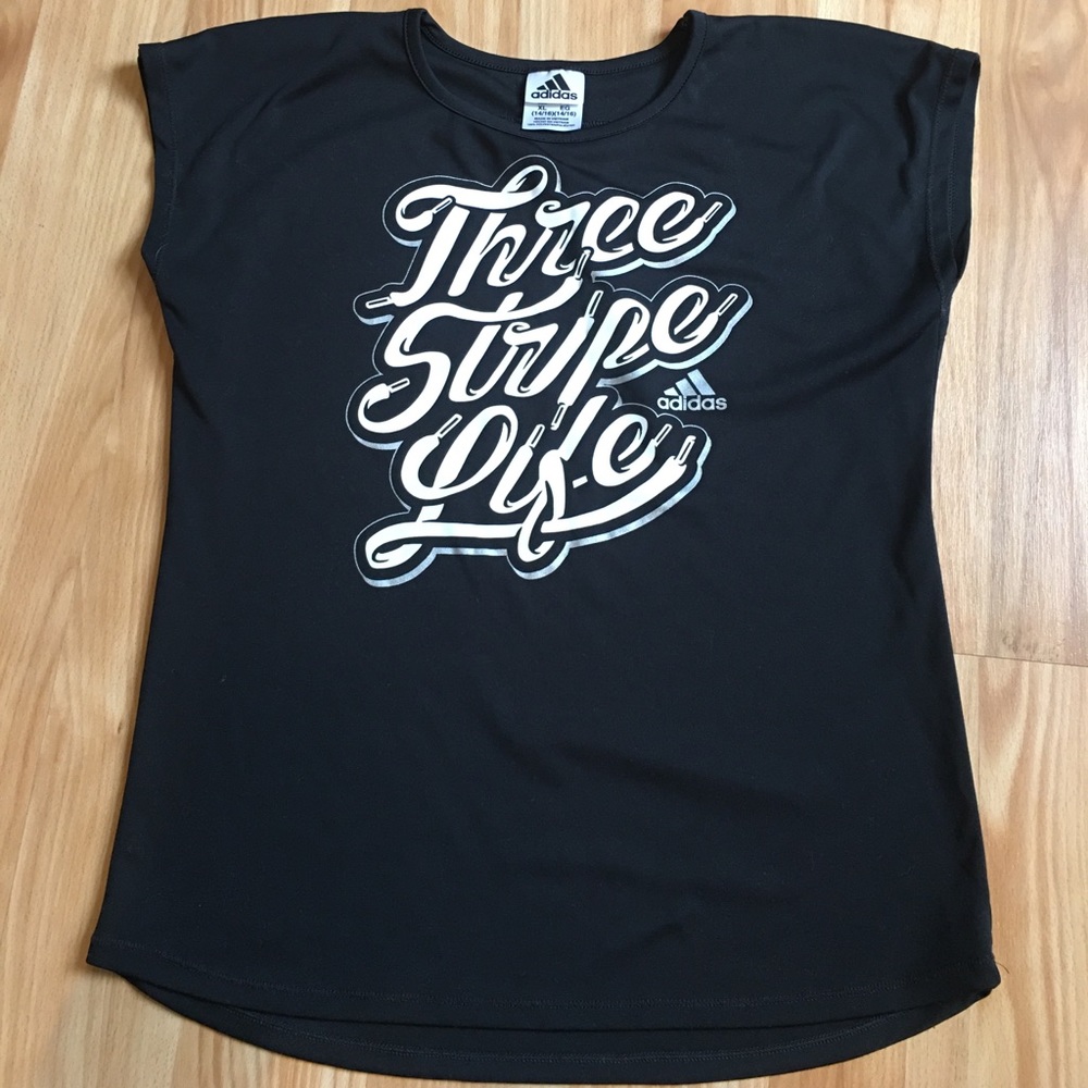 Girls Adidas Cap sleeve athletic top